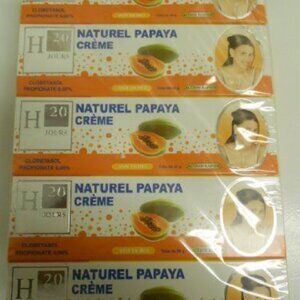 (5 Tubes) H20 Natural Papaya Tube Cream 1.76oz/50g